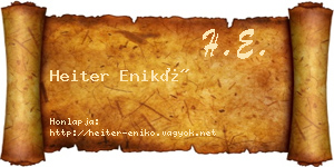 Heiter Enikő névjegykártya